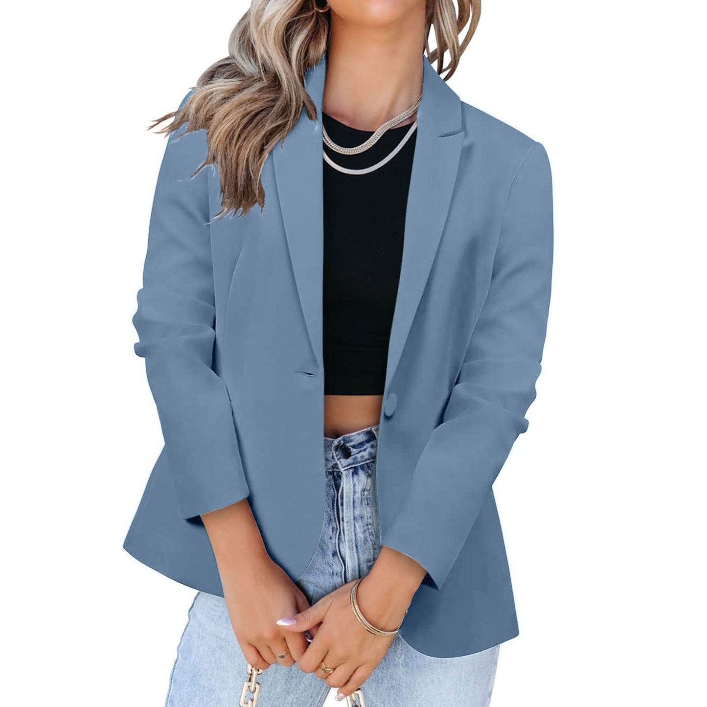 Damen Eleganter Blazer mit modernem Schnitt und praktischen Taschen ModeGeist