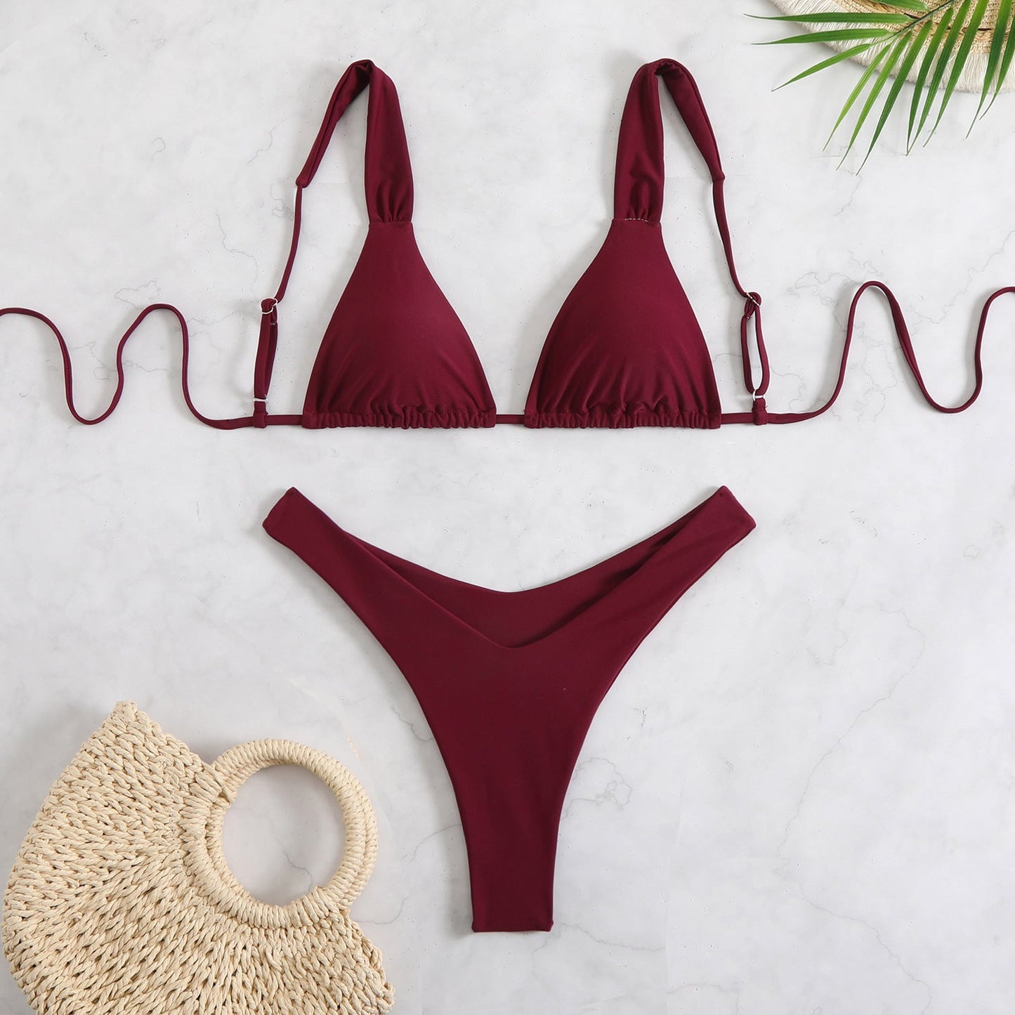Bikini-Set mit Dreiecks-Ausschnitt und verstellbaren Trägern von MODEGEIST für Damen