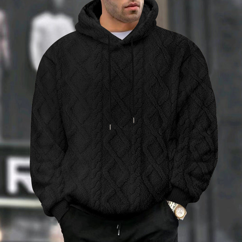 Herren Fleece Hoodie mit strukturiertem Design ModeGeist