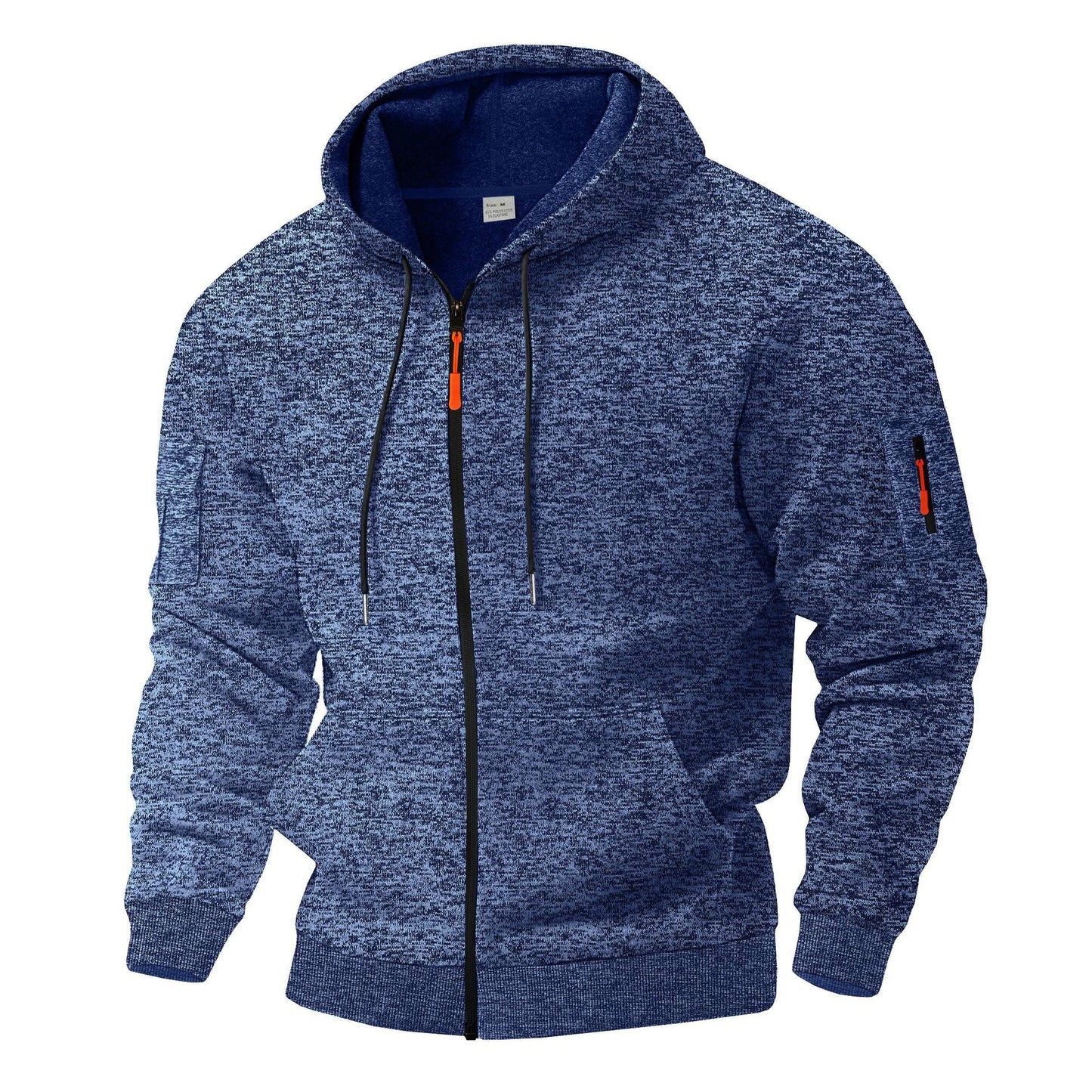Herren sportlicher Kapuzenpullover mit atmungsaktiver Struktur und farblich abgesetzten Reißverschluss-Details ModeGeist