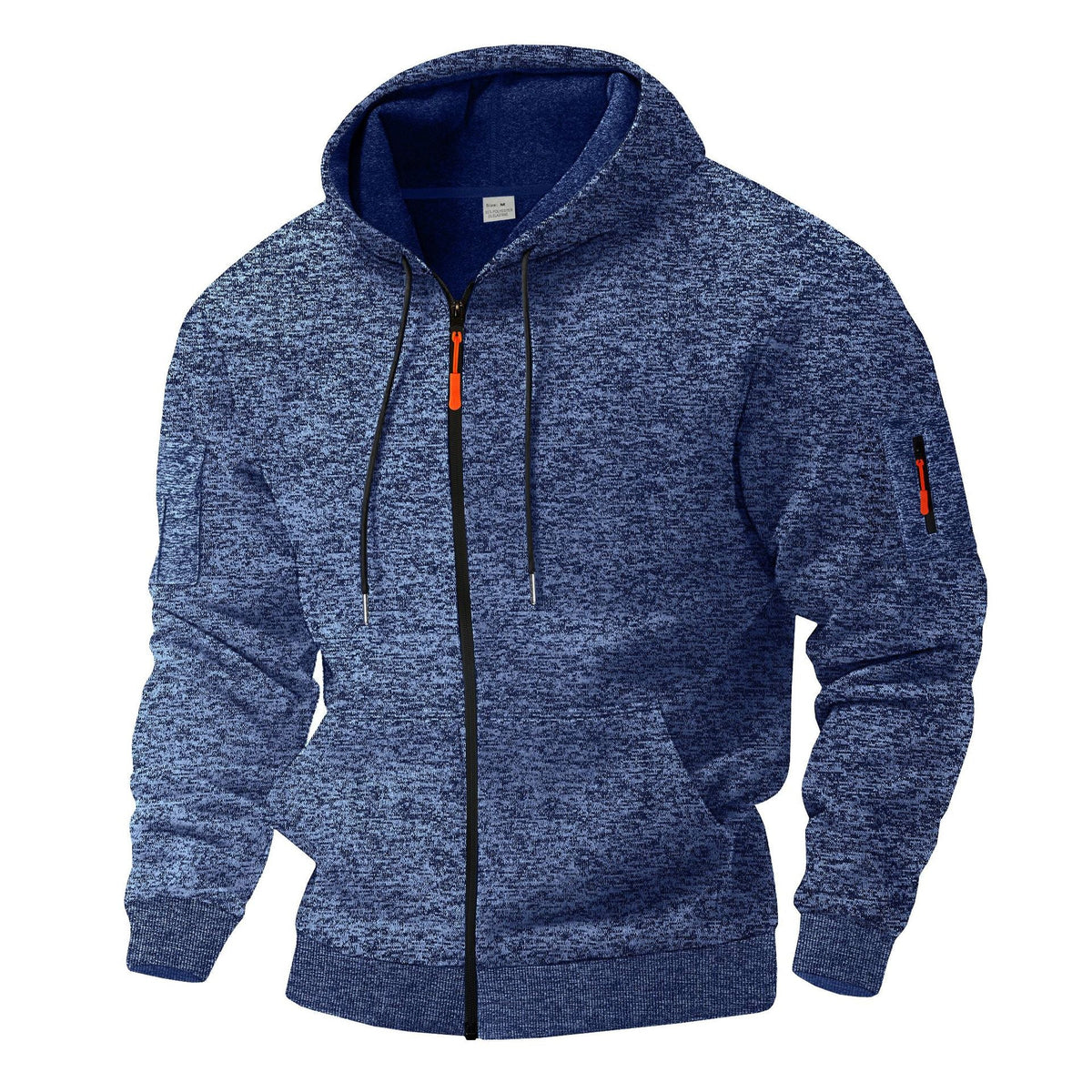 Herren sportlicher Kapuzenpullover mit atmungsaktiver Struktur und farblich abgesetzten Reißverschluss-Details ModeGeist