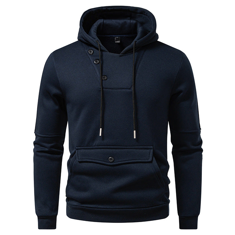 Herren Stylische Kapuzenpullover mit Knopfdetails ModeGeist