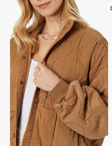 Damen modische Steppjacke mit hohem Kragen ModeGeist