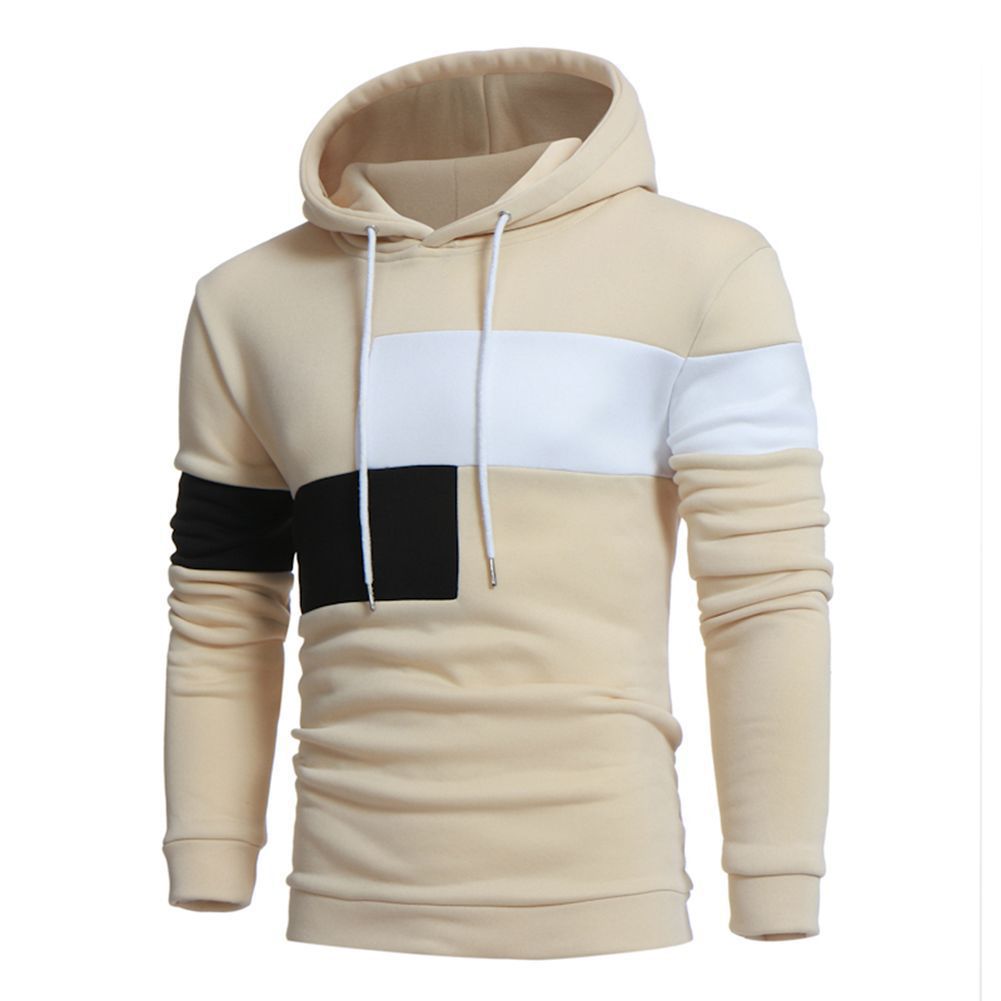 Herren sportlicher Kapuzenpullover mit Farbblockdesign ModeGeist