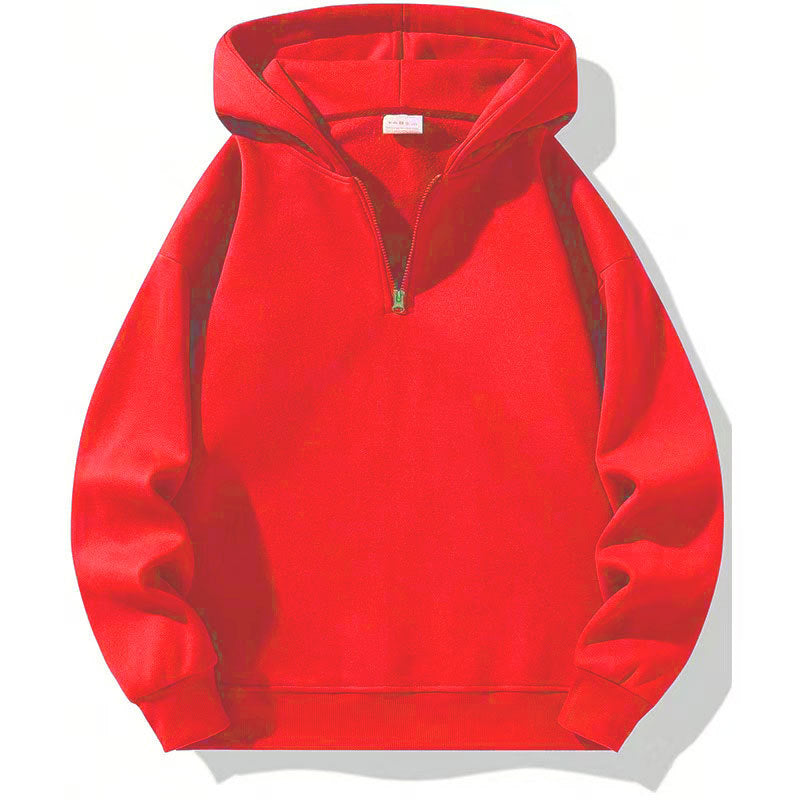 Herren sportlicher Kapuzenpullover mit halbem Reißverschluss ModeGeist