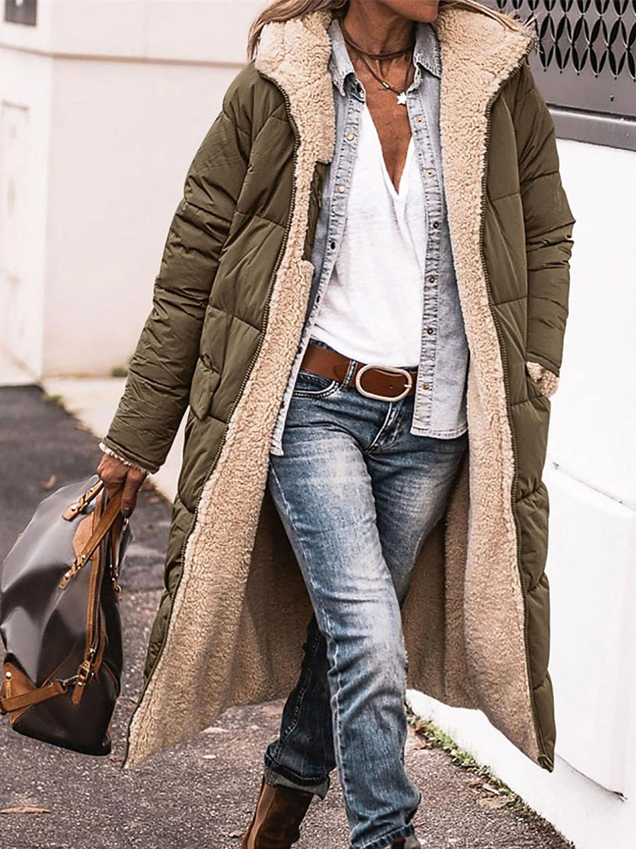 Damen Teddy-Parka mit besonders weichem Innenfutter und figurbetontem Design ModeGeist