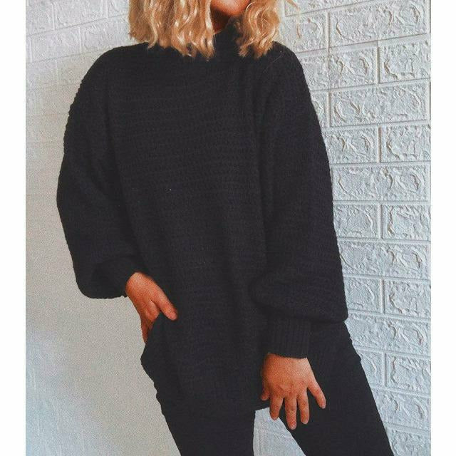 ModeGeist | Fester Strickpullover mit Geripptem Muster