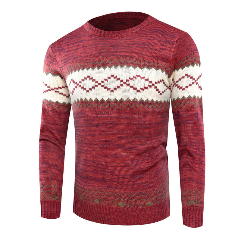 Herren Strickpullover mit modernem geometrischen Muster ModeGeist