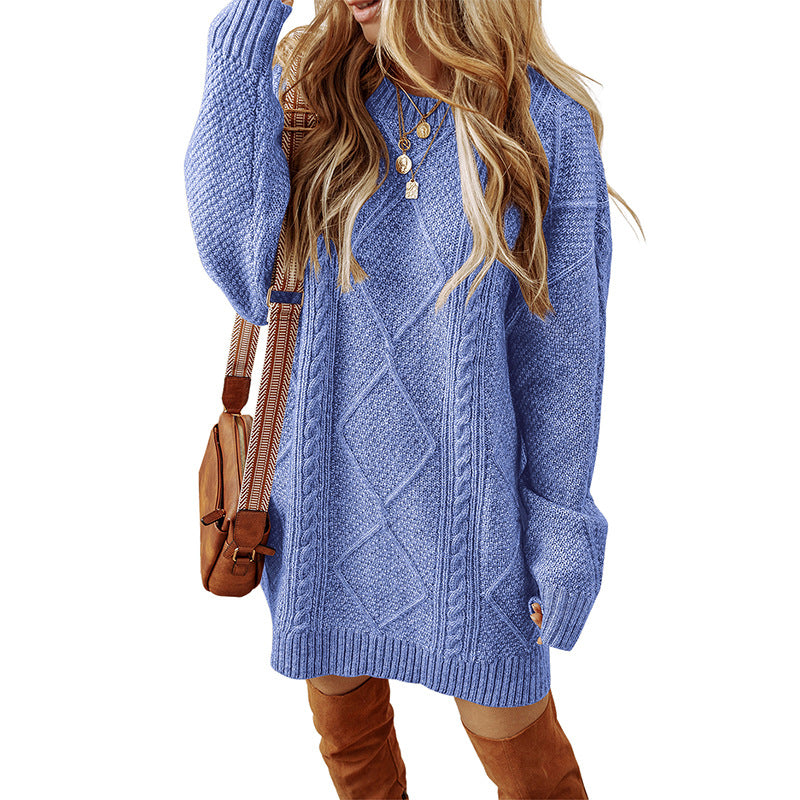 ModeGeist | Übergröße Gestricktes Sweatkleid für Damen