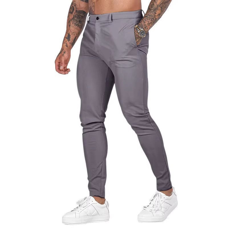 Herren elegante Slim-Fit Chinohose mit elastischem Bund und praktischen Taschen ModeGeist