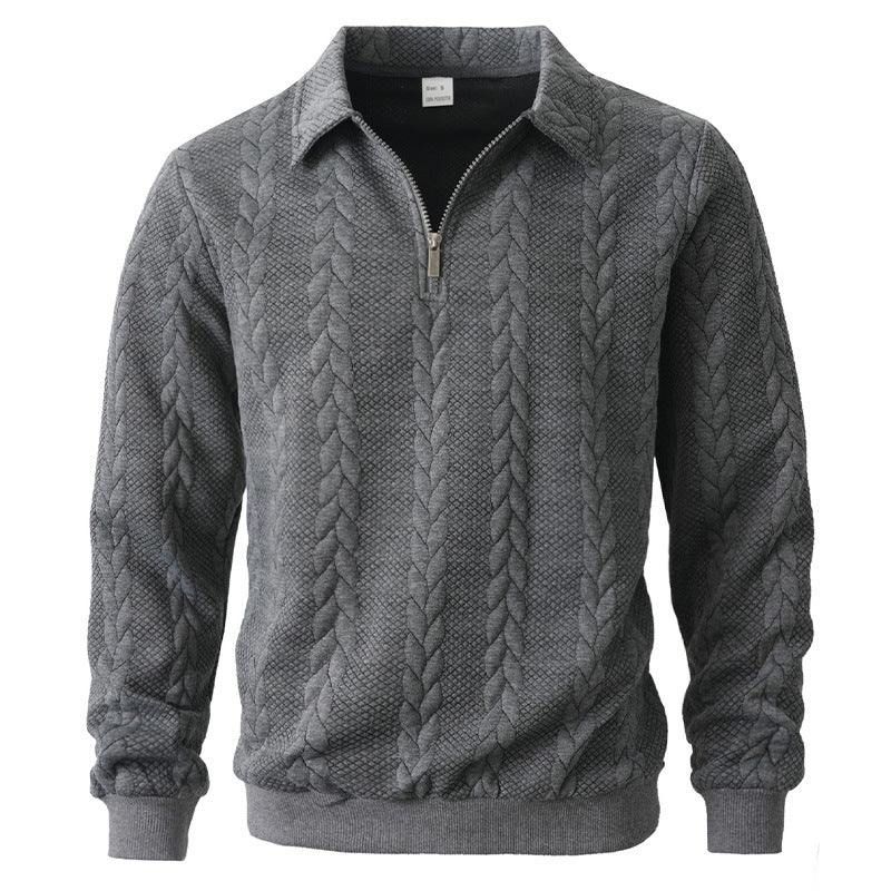 Herren eleganter Strickpullover mit Reißverschluss ModeGeist