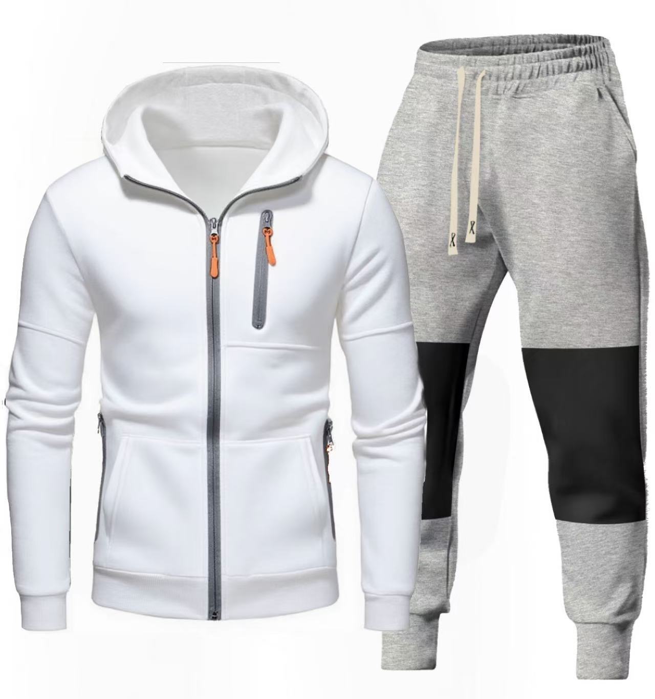 Herren Sportliches Hoodie- und Jogginghose-Set mit Funktionalen Reißverschlusstaschen ModeGeist