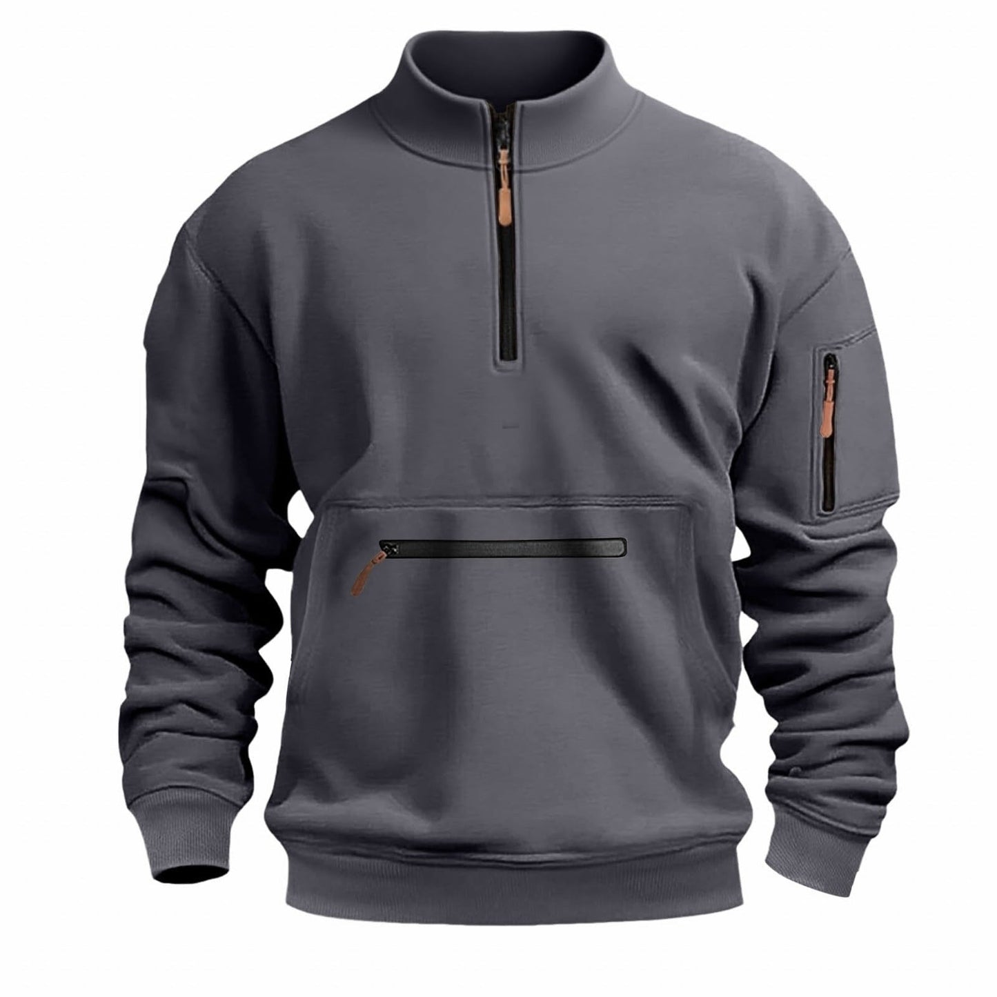 Herren funktionale Sweatshirt mit Reißverschluss ModeGeist