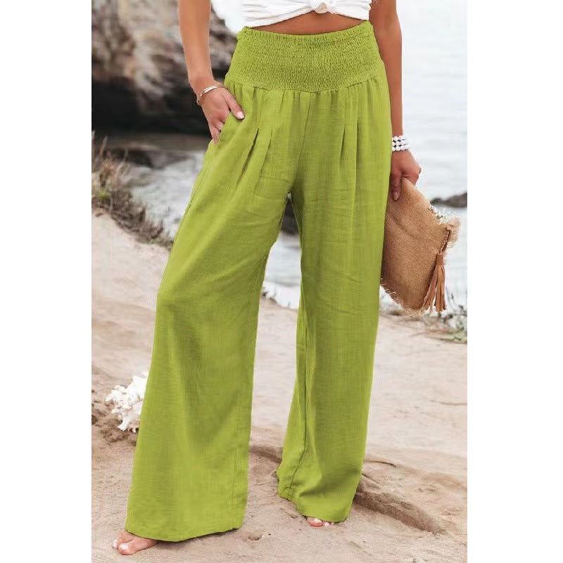 Damen Weite Leinenhose ModeGeist