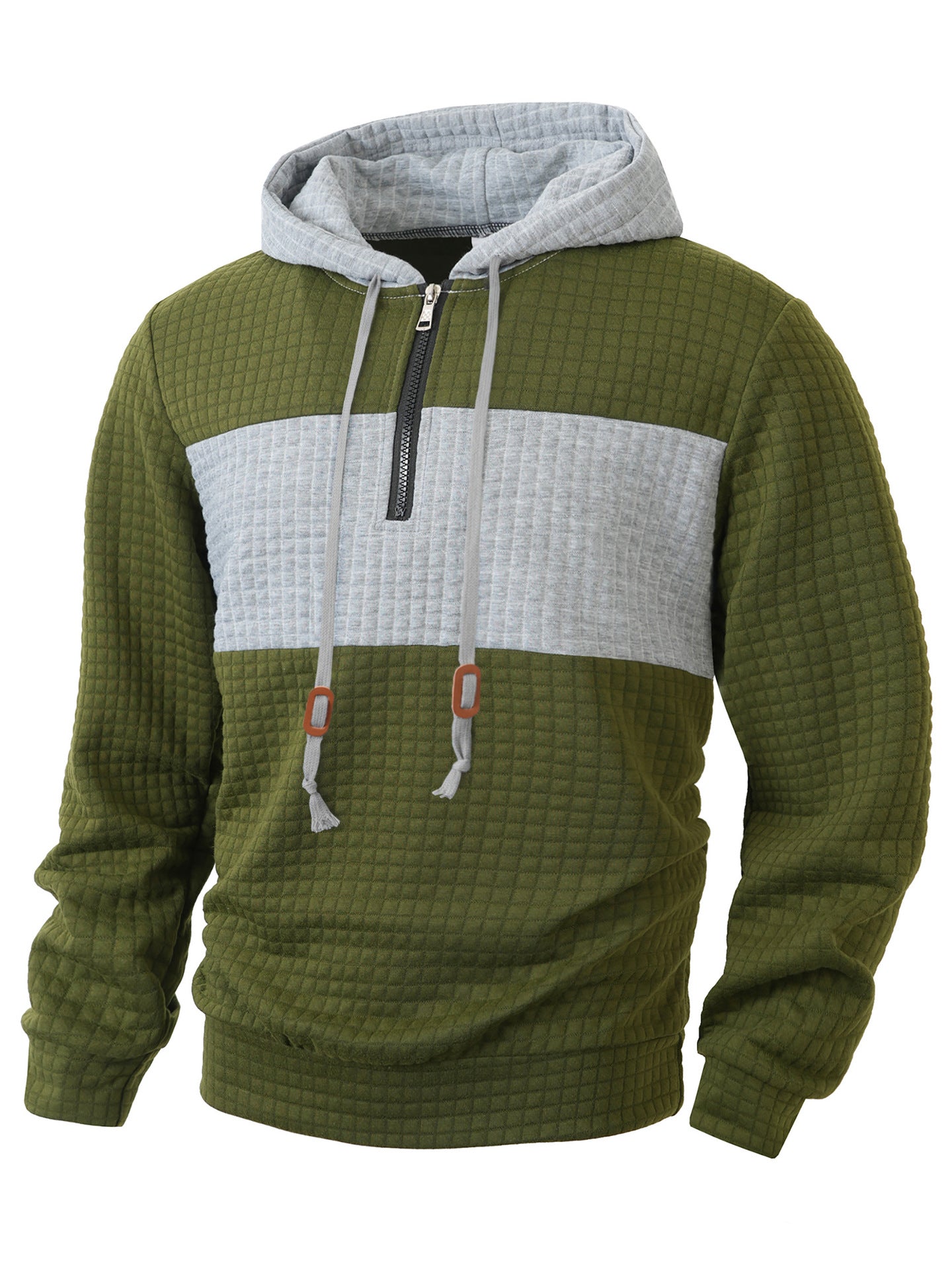 Herren Hoodie mit 1/4-Reißverschluss und strukturiertem Design ModeGeist