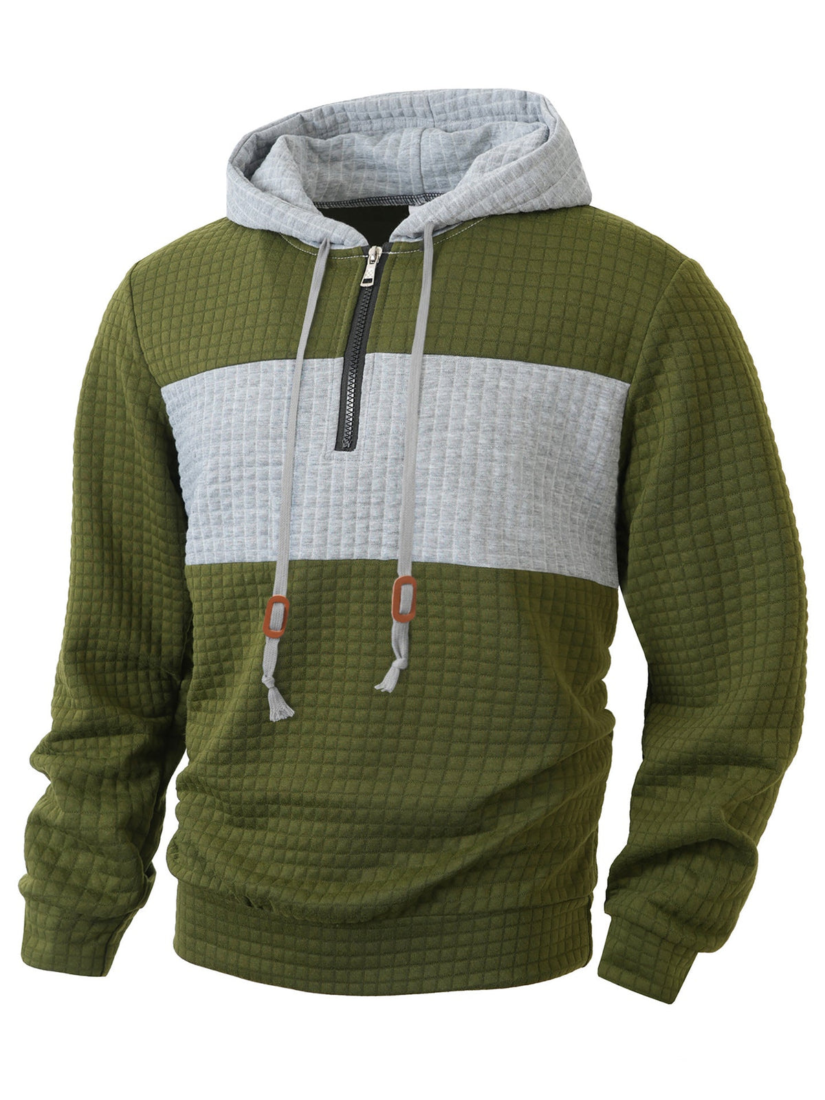 Herren Hoodie mit 1/4-Reißverschluss und strukturiertem Design ModeGeist