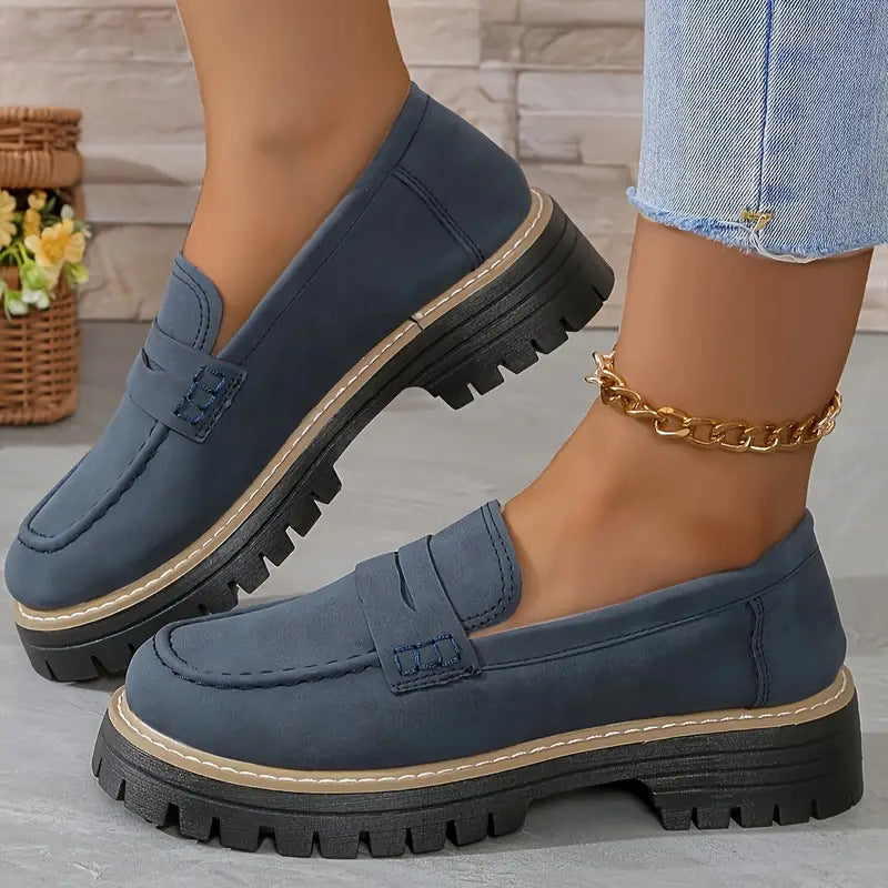 Heidi Mode | Britischen Stil Frauen Schuhe dicke Ferse dicke Sohle