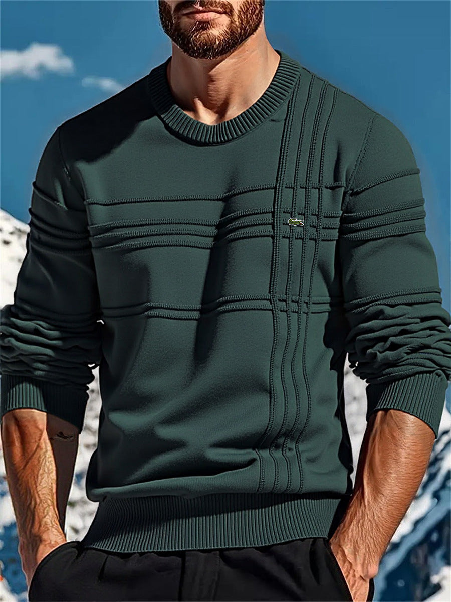 Herren stylischer Strickpullover mit einzigartigen Texturdetails ModeGeist