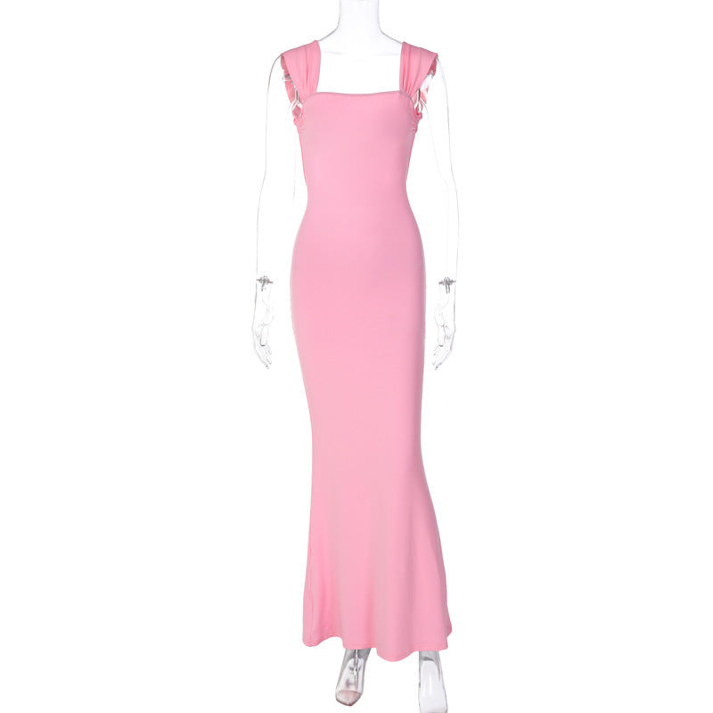 Elegantes, figurbetontes Maxikleid mit verstellbaren Trägern von MODEGEIST