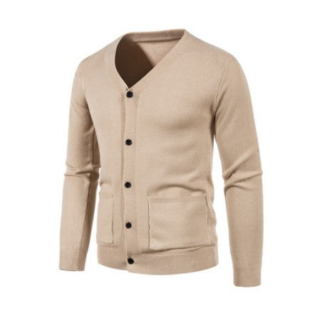 Herren Eleganter V-Ausschnitt Strickcardigan ModeGeist
