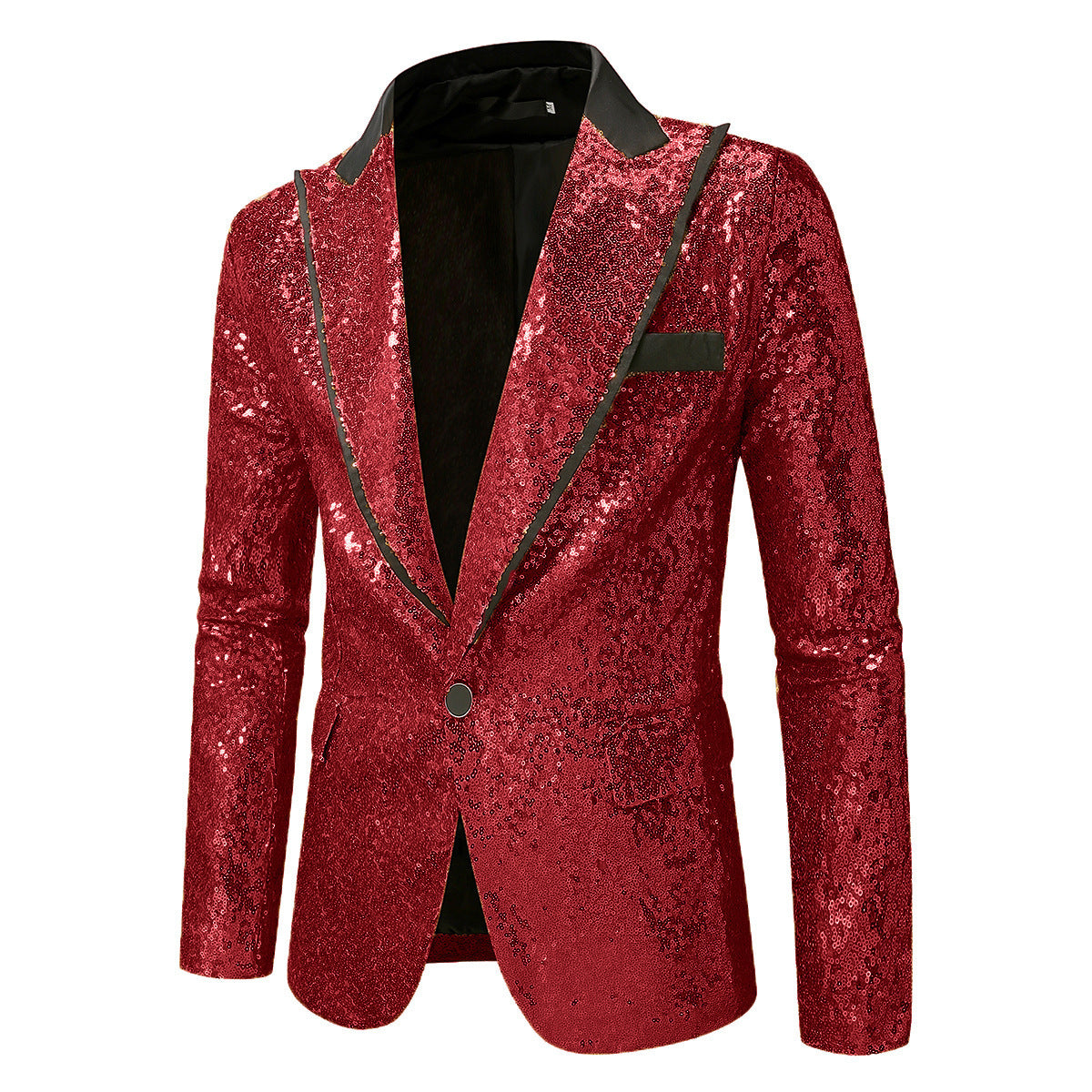 Herren Glitzernder Smokingblazer aus hochwertigem Satin ModeGeist