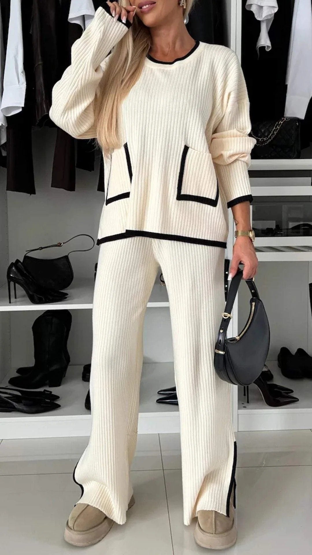 Damen Luftiges Lounge-Set mit modernen Details ModeGeist