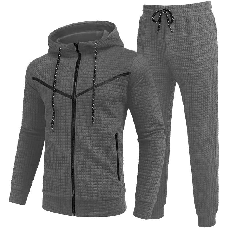 Herren Fleece-Jogginganzug mit strukturiertem Design ModeGeist