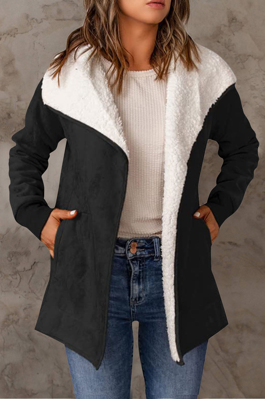ModeGeist | Revers Wildleder und Schafswolle Thermojacke