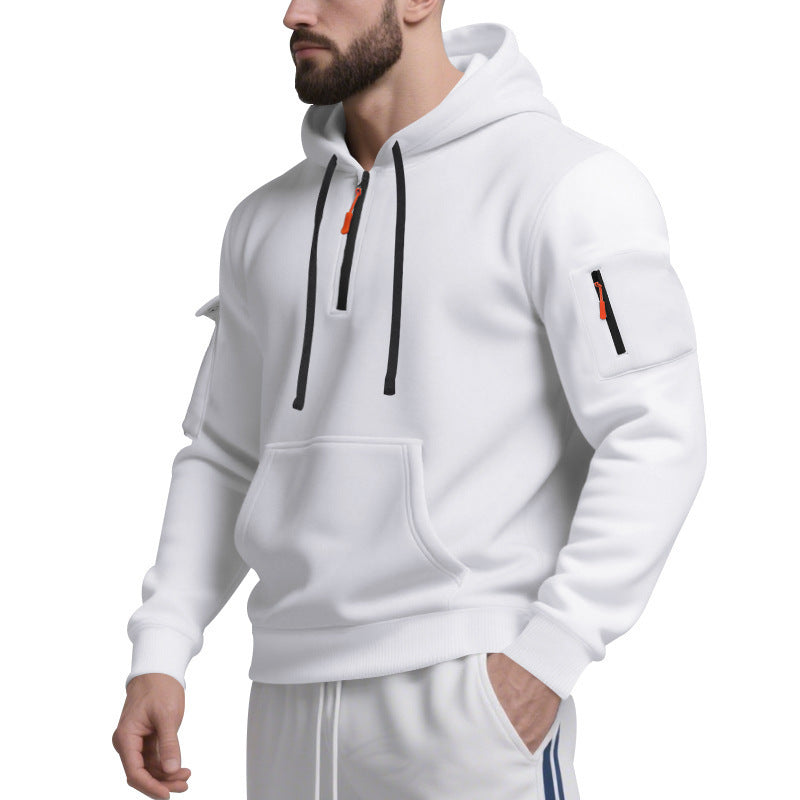 Herren Sport Hoodie mit praktischem Reißverschluss und seitlichen Taschen ModeGeist