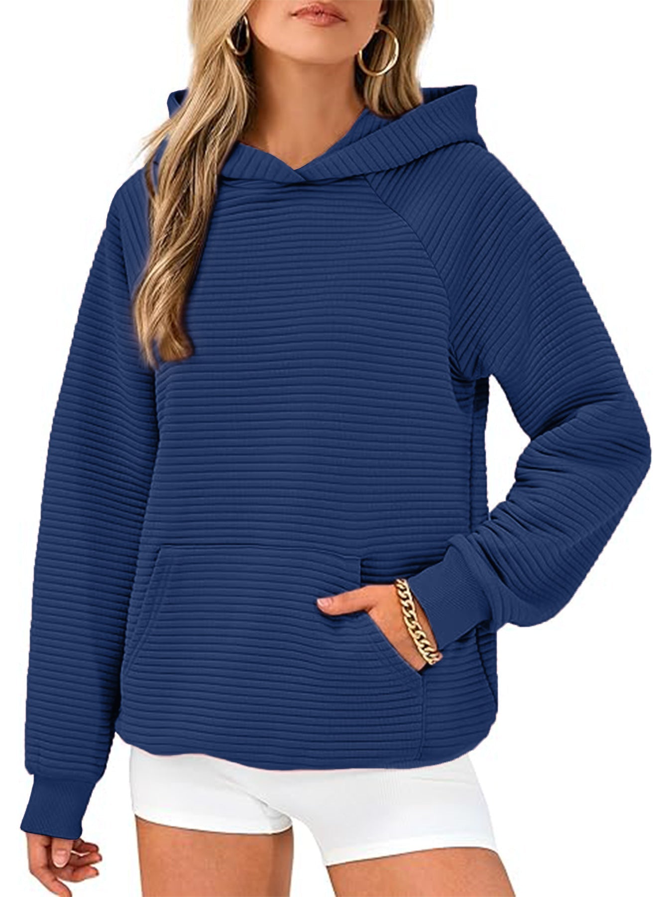 Damen Kapuzensweater aus strukturiertem Stoff ModeGeist