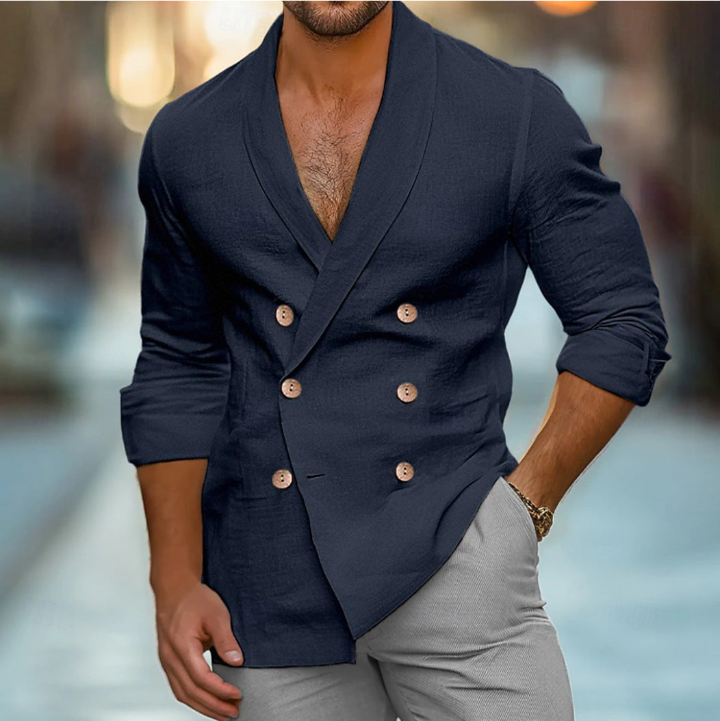 Herren stilvolle und elegante Leinenjacke ModeGeist