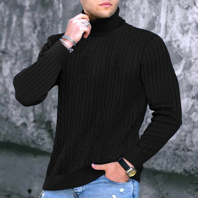 Herren moderner Rollkragenpullover mit strukturiertem Design ModeGeist