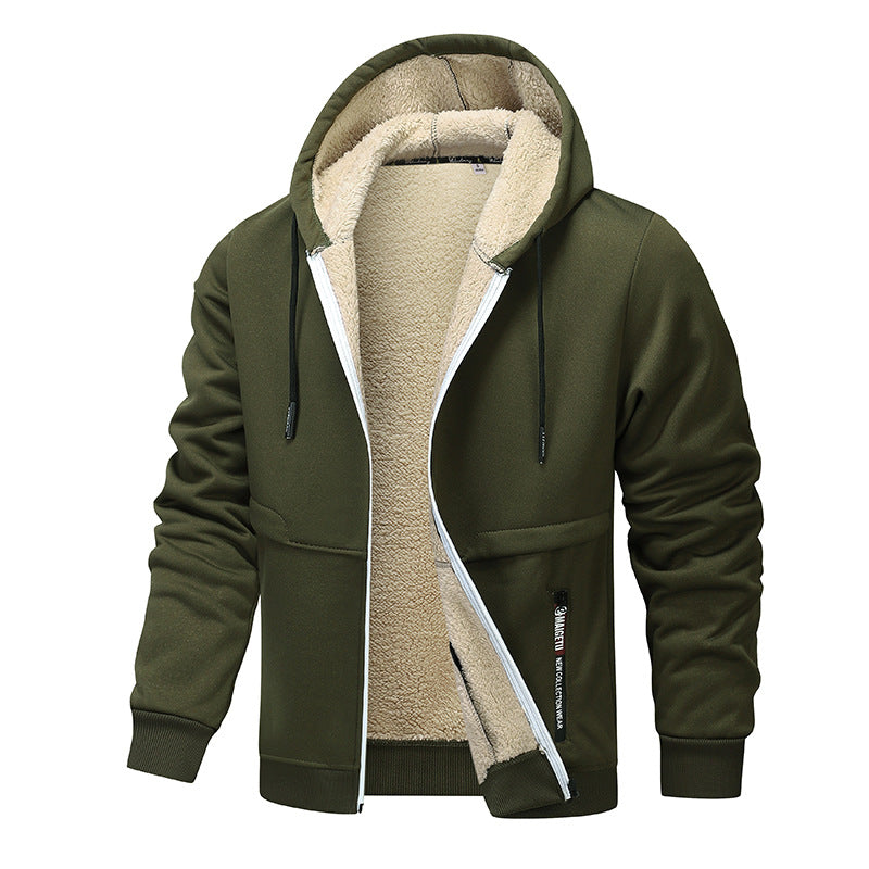Herren warme Fleecejacke mit funktionalem Schnitt ModeGeist
