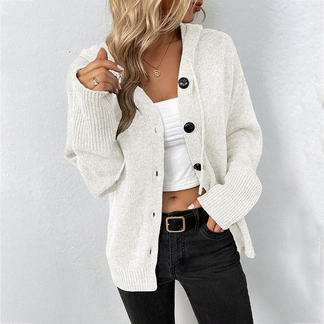 ModeGeist | Strick Strickjacke mit Kapuze