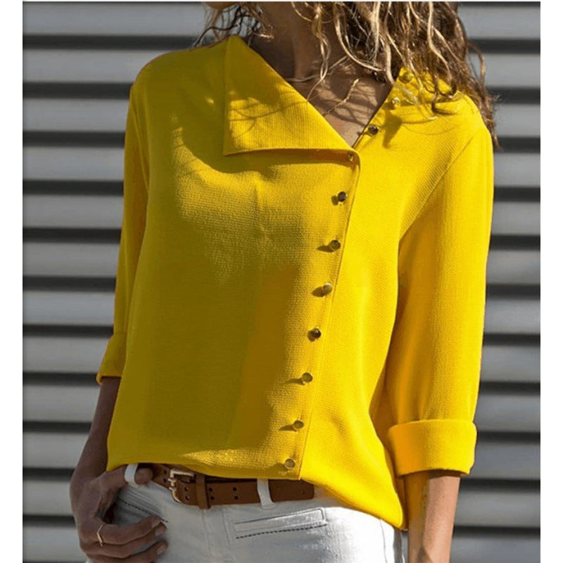 Damen Button-Up Relaxed Fit Bluse ModeGeist