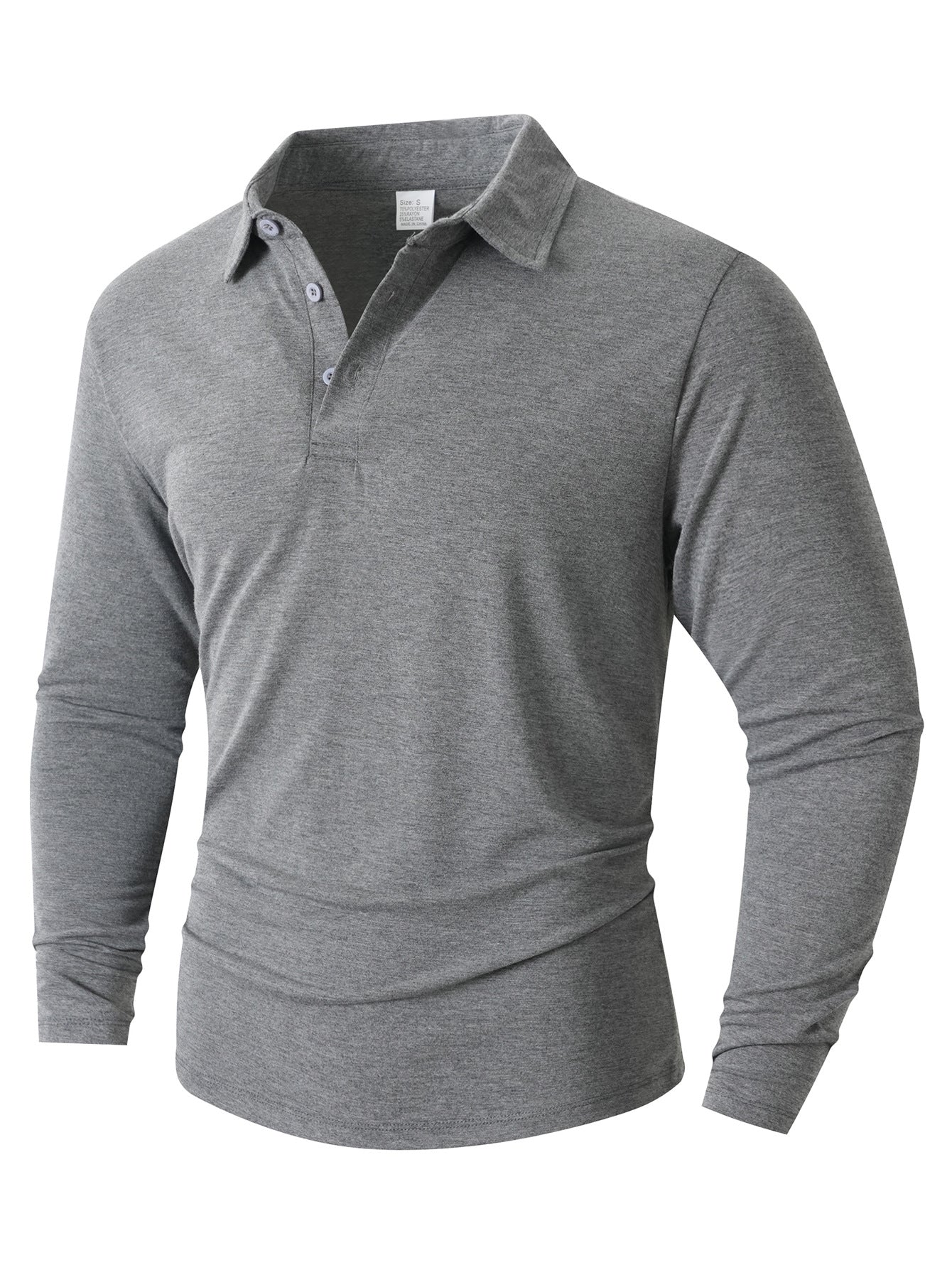 Herren Langarm Poloshirt mit modernem Schnitt ModeGeist