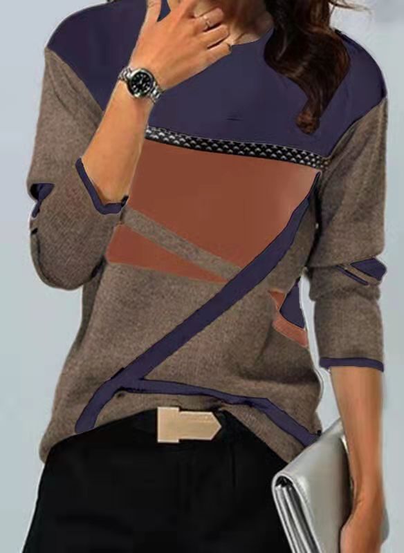 Modernes Rundhals-Langarmshirt mit angesagtem Druck von Fudus