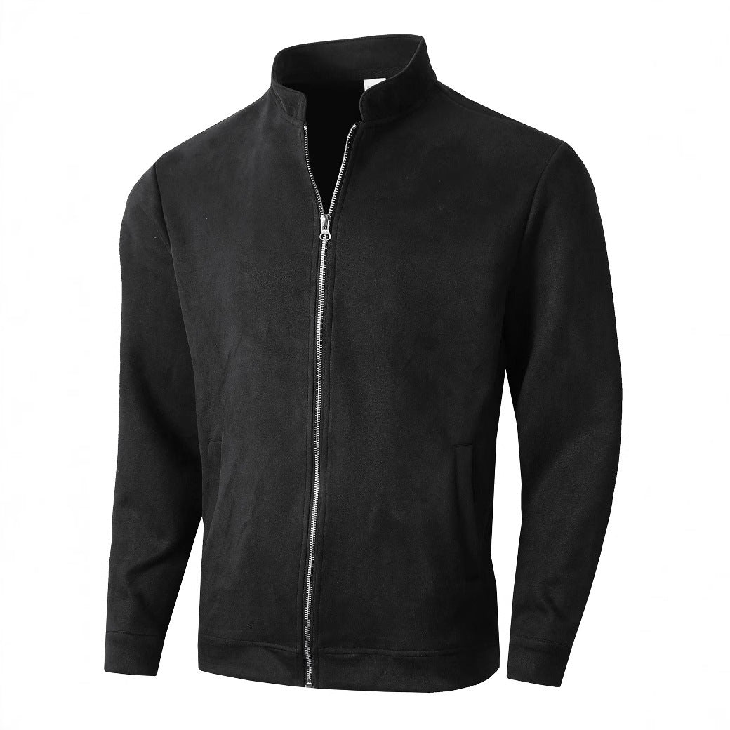 Herren Fleecejacke mit modernem Stehkragen und weichem Innenfutter ModeGeist