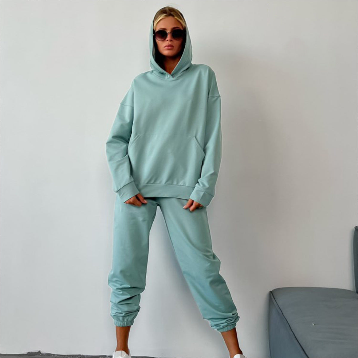 Damen Sportliches Sweatshirt- und Jogginghose-Set ModeGeist