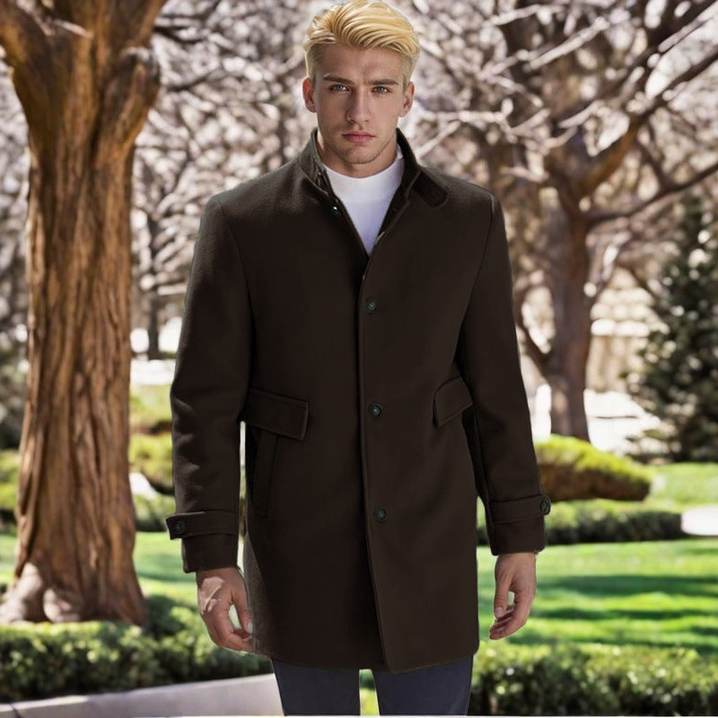 Herren eleganter, taillierter Wollmantel ModeGeist