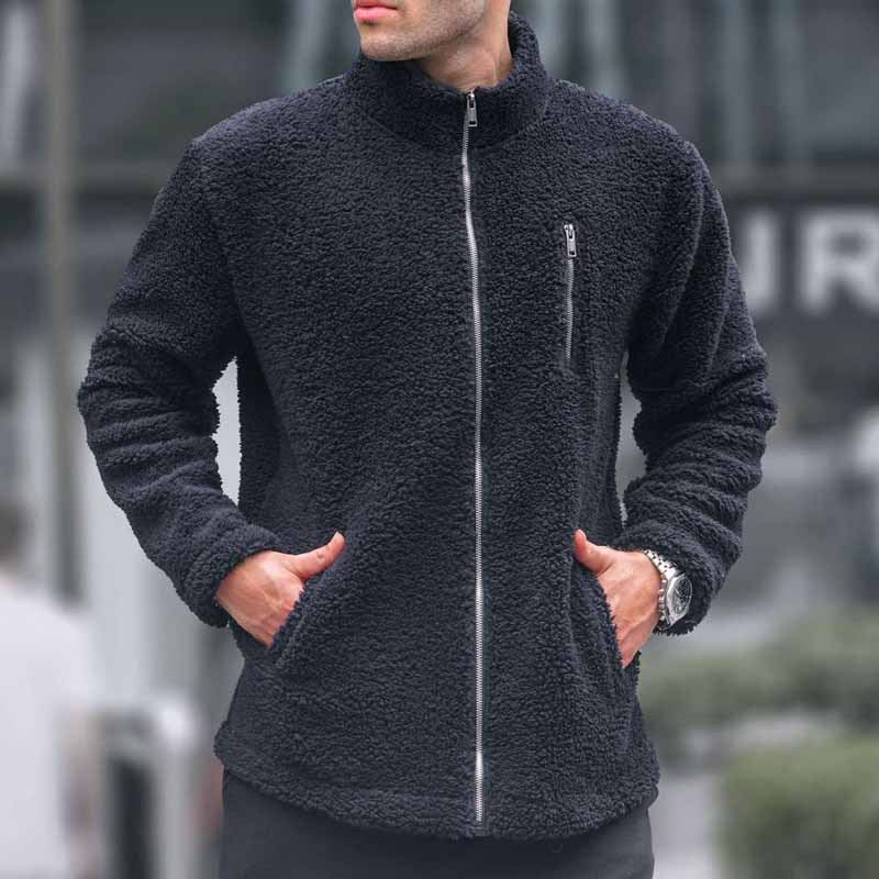 Herren kuschelige Fleecejacke mit praktischem Reißverschluss ModeGeist