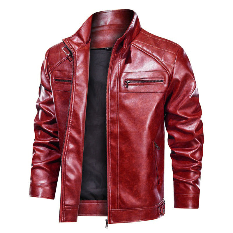 Herren modische Motorradjacke mit praktischen Taschen ModeGeist