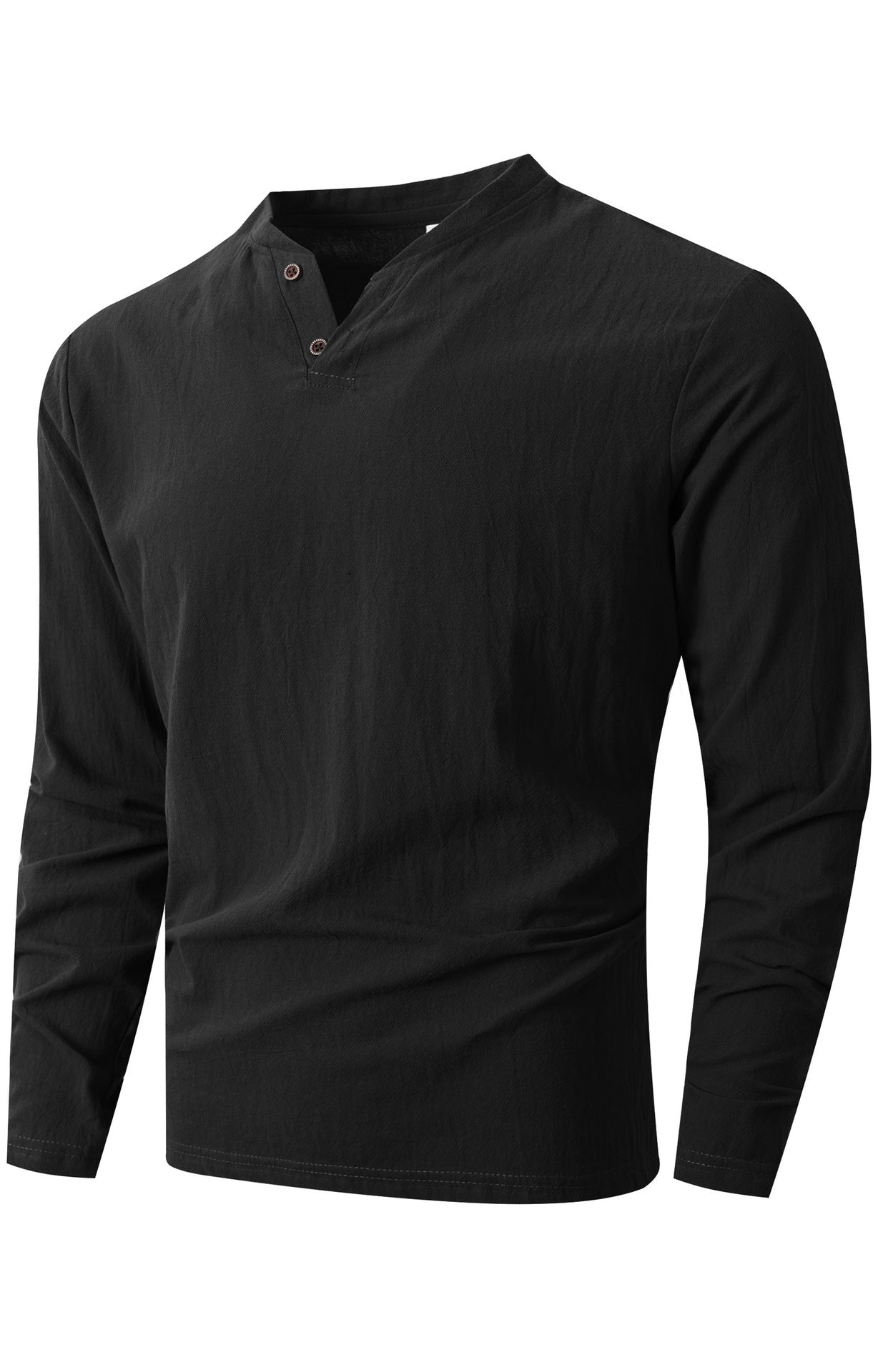 Herren Langarm Shirt mit modischem Henley-Ausschnitt ModeGeist