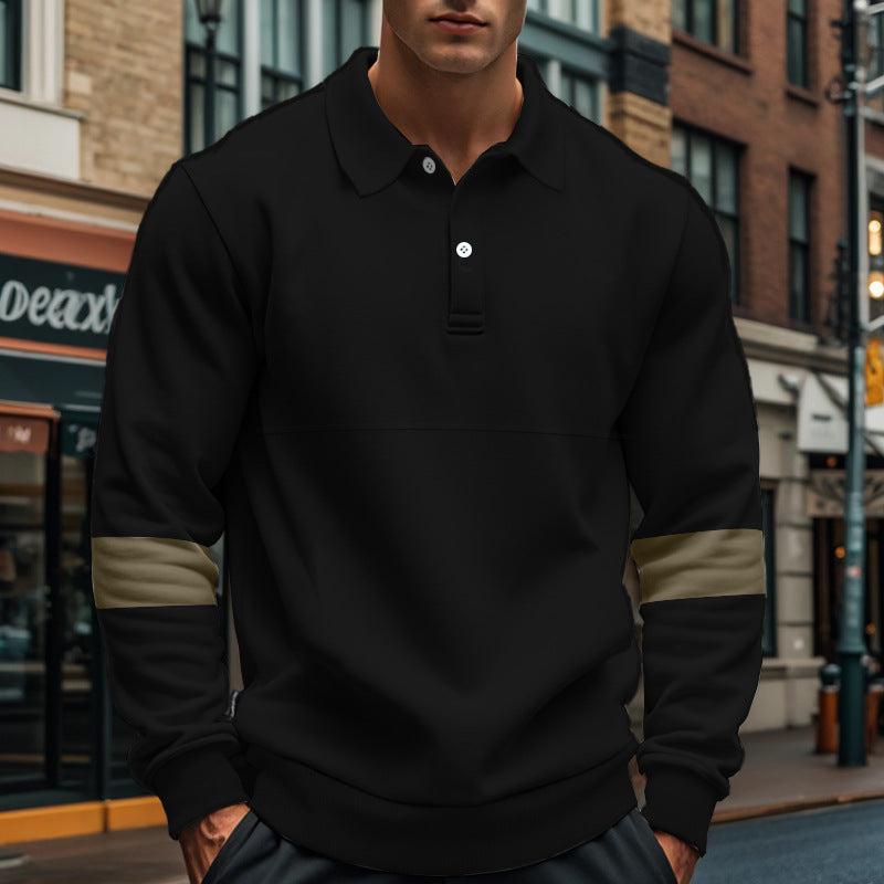 Herren sportlicher Pullover mit modischen Kontraststreifen ModeGeist