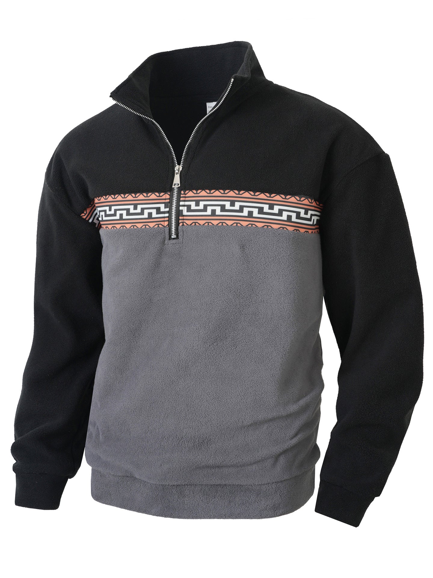 Herren Fleece Pullover mit modischem Stehkragen ModeGeist