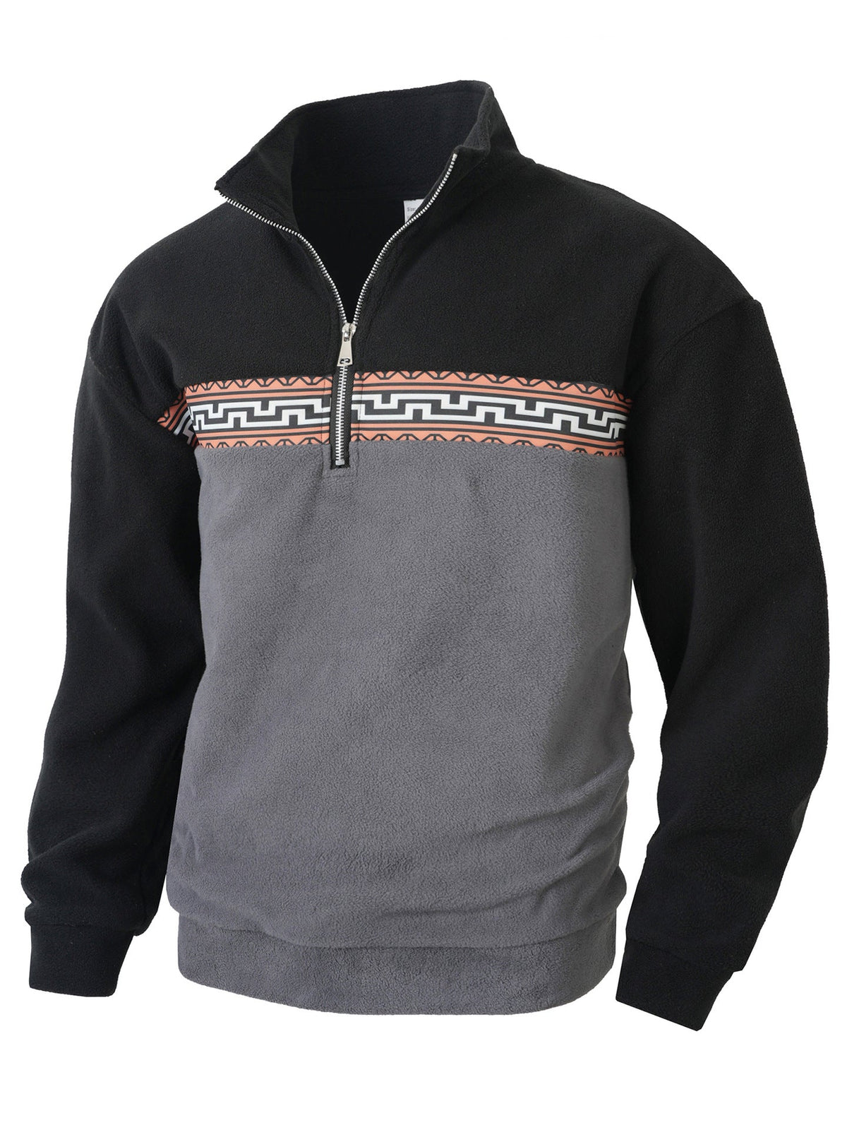 Herren Fleece Pullover mit modischem Stehkragen ModeGeist