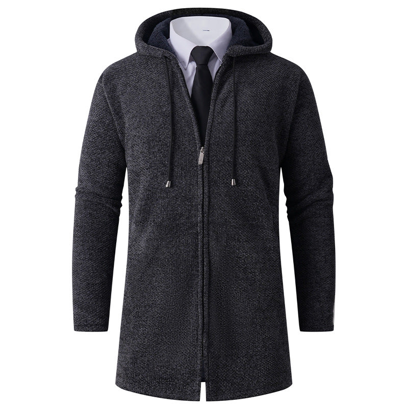 Herren lässiger Hoodie-Jacke mit außenliegendem Reißverschluss und praktischer Kapuze ModeGeist