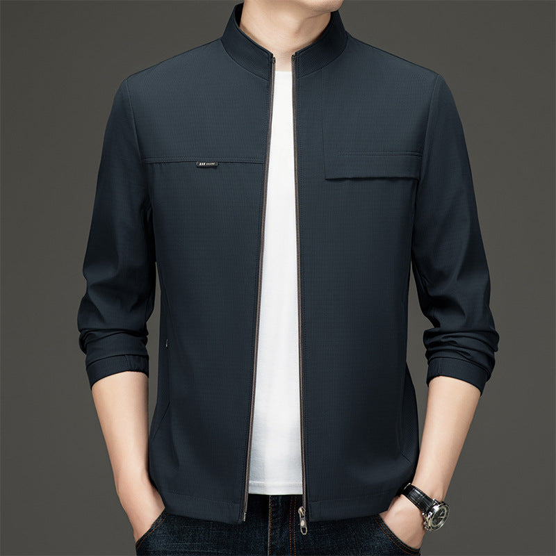 Herren elegante und sportliche Übergangsjacke mit Stehkragen ModeGeist