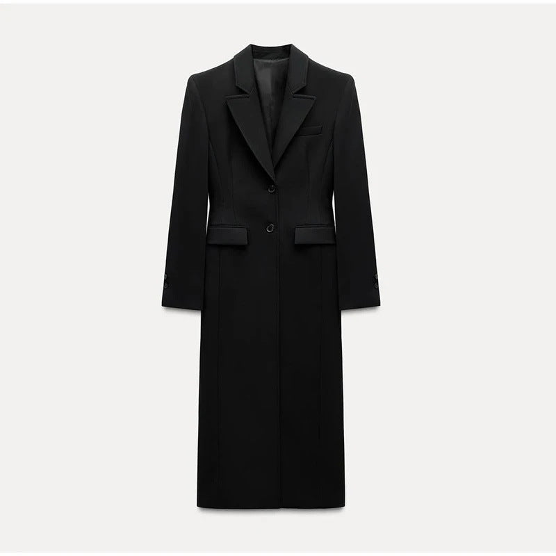Damen Eleganter Longblazer mit schmaler Silhouette und klassischen Details ModeGeist