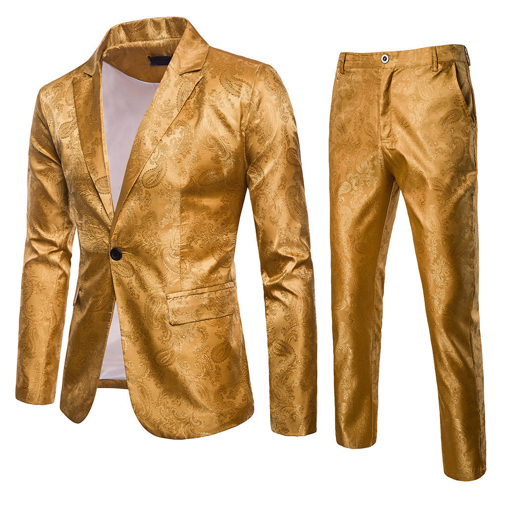 Herren elegantes Anzug-Set mit feinem Paisleymuster ModeGeist